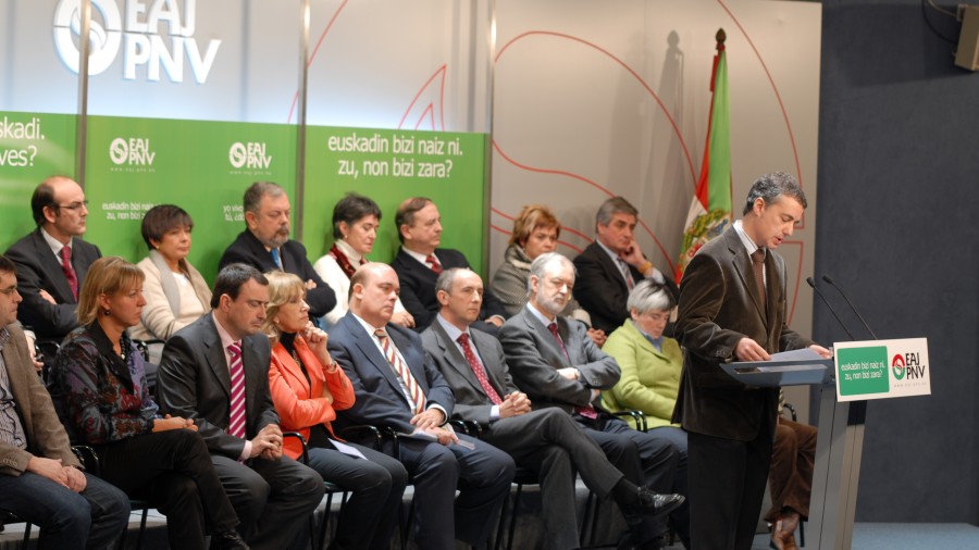 Presentación de canidatos de EAJ-PNV  al Congreso y al Senado