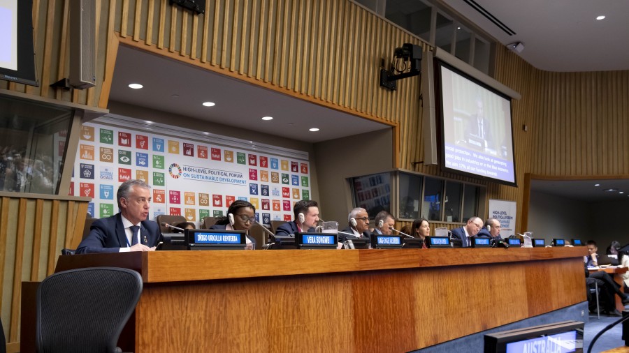 Urkullu Lehendakariak “Euskadiko Bonu Jasangarri”en esperientzia aurkeztu du Nazio Batuen High Level Political Forum (HLPF) 2019an