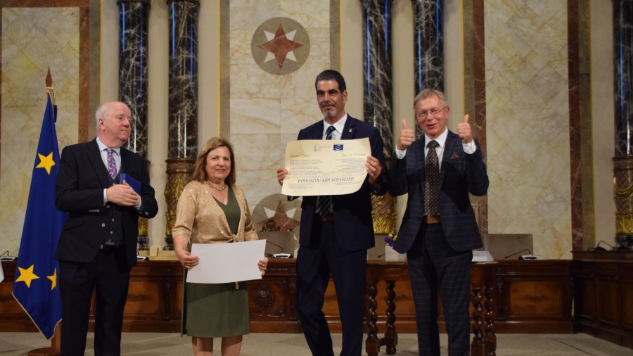 Donostia recibe el Premio de Europa 2019