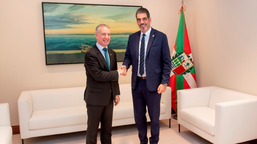 Eneko Goia y el Lehendakari Urkullu comparten los retos en común de Donostia y Euskadi para esta legislatura