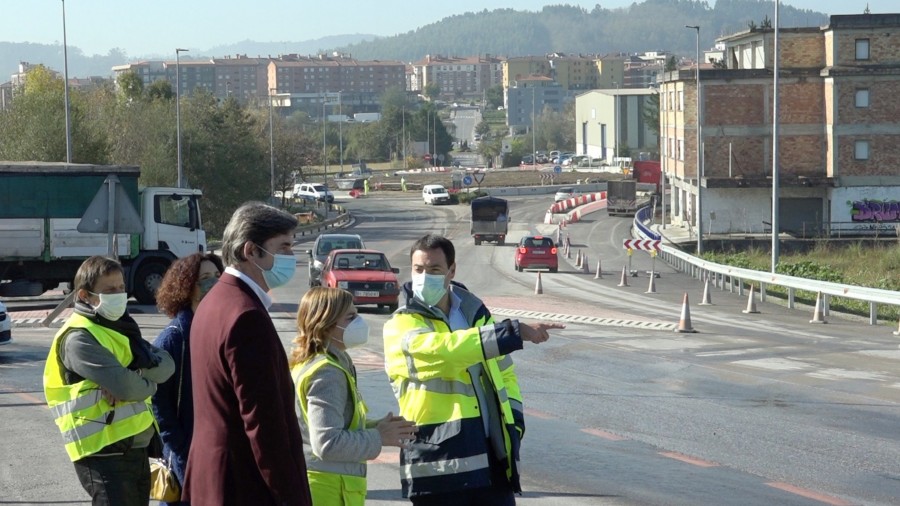 Obras en la BI-631 entre Trobika y Larrauri