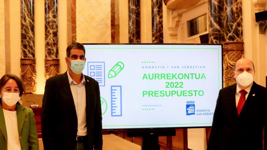 El presupuesto de Donostia para 2022 marcará el camino a la recuperación de la situación previa a la pandemia