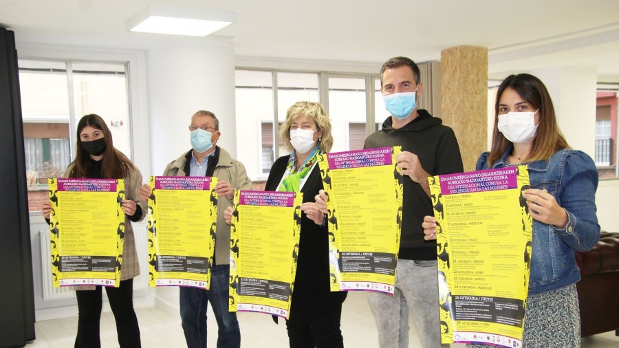 El Ayuntamiento y diversos agentes de Elgoibar organizan un amplio programa con motivo del 25 de noviembre