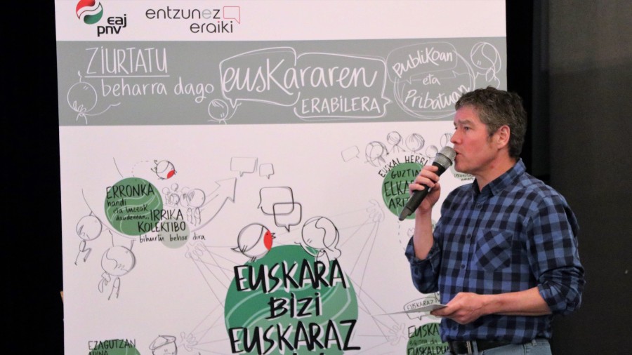Euskararen erabilera indartzeko, “elkarlanaren eta proiektu berritzaileen” aldeko apustua berretsi du EAJ-PNVk
