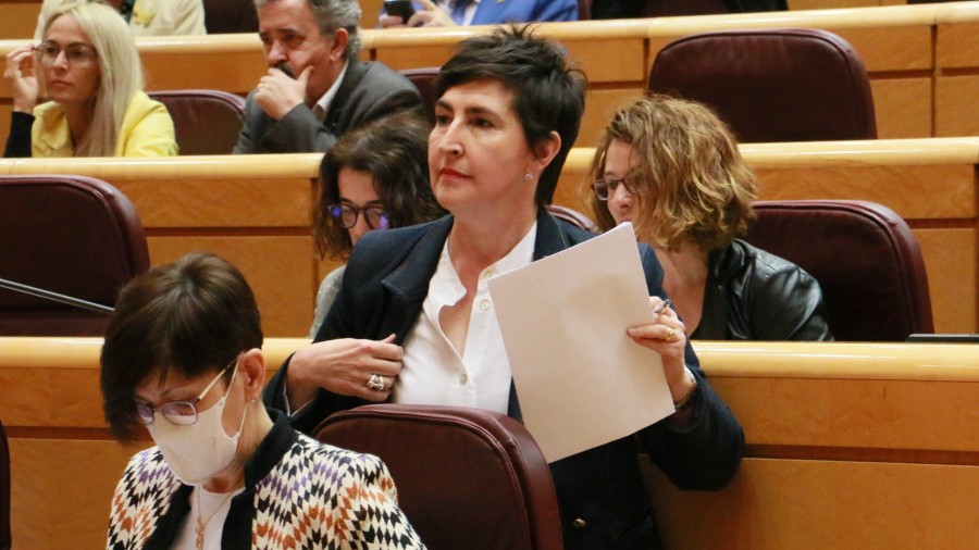 María Dolores Etxanok neskatilen, enpakatzaileen eta saregileen erretiroaren arloan onurak aitortzeko konpromisoa legez babestera premiatu du Espainiako Gobernua