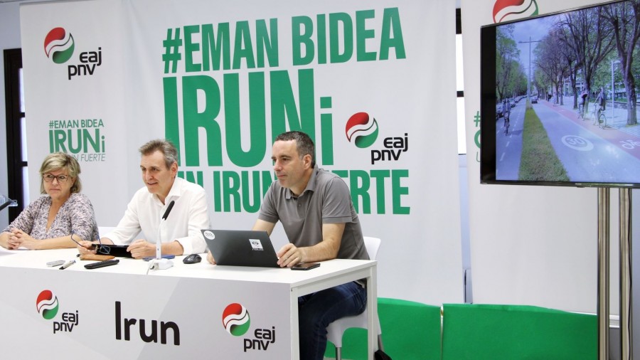 EAJ-PNV de Irun propone un bidegorri en la Avda de Navarra y un aparcamiento subterráneo en la Plazoleta del Juncal