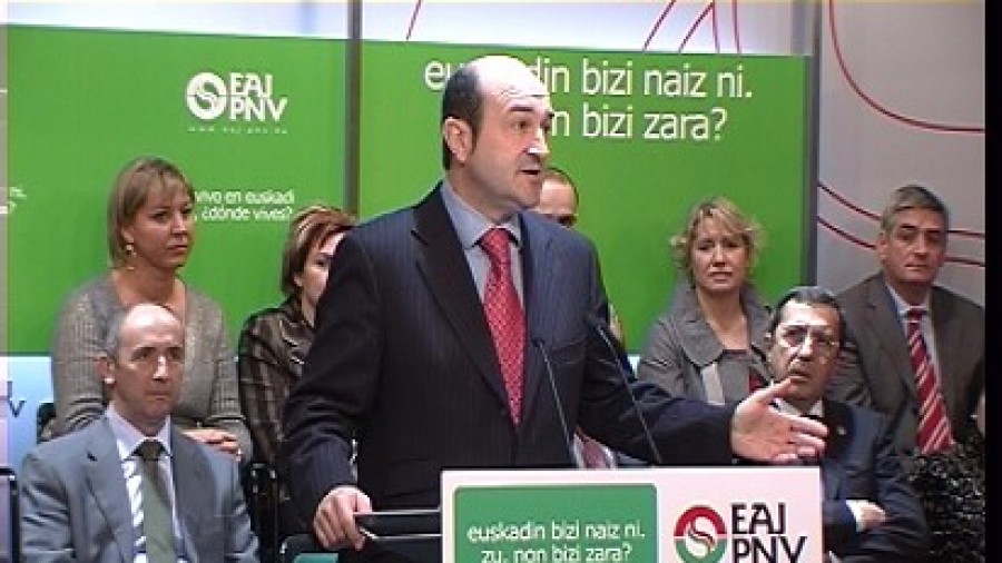 Ortuzar en la presentación de la candidatura de EAJ-PNV por Bizkaia