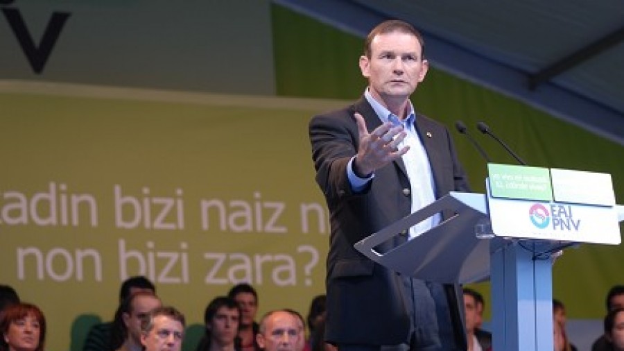 Acto político en Las Arenas (Getxo): Juan José Ibarretxe