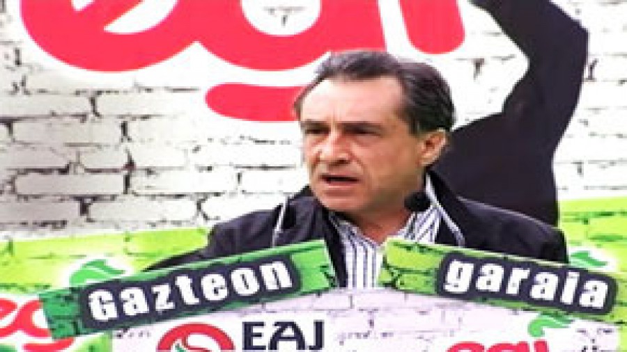 Ekitaldia gasteekin Gasteizen. Xabier Agirre