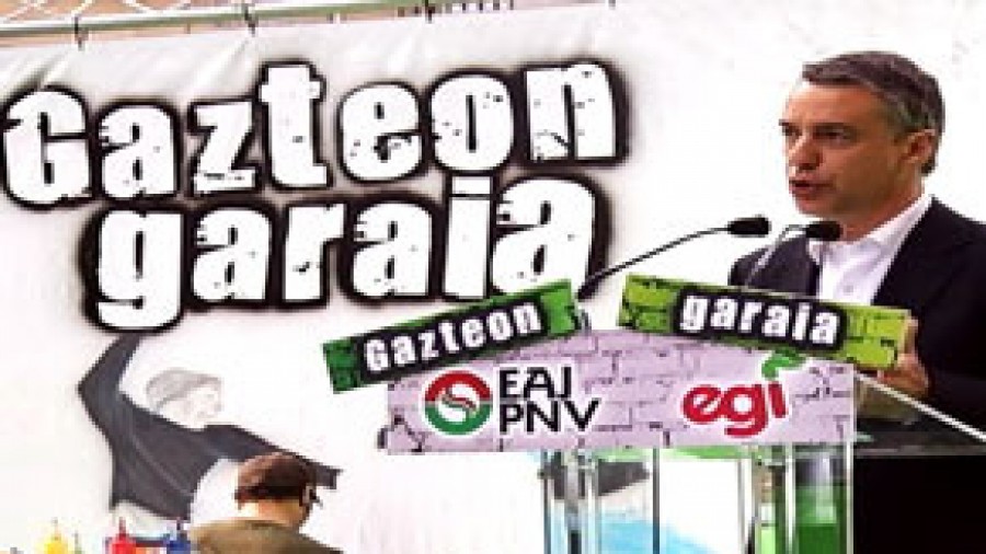 Ekitaldia gasteekin Gasteizen. Iñigo Urkullu